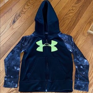 Kids sz 4 under armor zip up hoodie